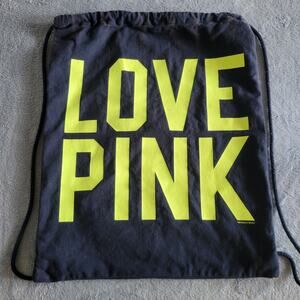 Vintage 2012 PINK by Victoria’s Secret LOVE PINK Canvas Backpack Drawstring